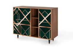 Storyz Buffet Vert 3 Tiroirs Et 1 Porte L 125 Cm -Boutique Maisons du Monde buffet vert 3 tiroirs et 1 porte l 125 cm 2
