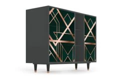 Storyz Buffet Vert 3 Tiroirs Et 1 Porte L 125 Cm -Boutique Maisons du Monde buffet vert 3 tiroirs et 1 porte l 125 cm 3
