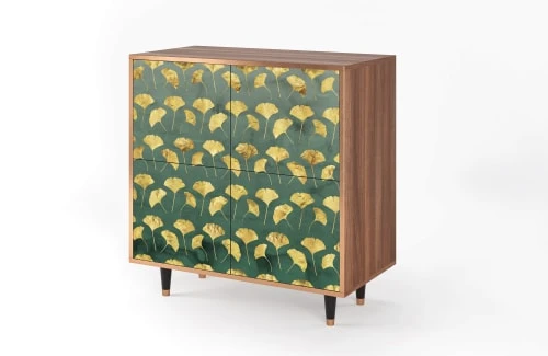 Storyz Buffet Vert Et Jaune 4 Portes L 94 Cm 3 Storyz Buffet Vert Et Jaune 4 Portes L 94 Cm – Image 3