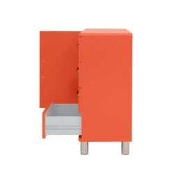 Tenzo Buffet Vintage 1 Porte 4 Tiroirs L98cm Rouge 11 Tenzo Buffet Vintage 1 Porte 4 Tiroirs L98cm Rouge -Boutique Maisons du Monde buffet vintage 1 porte 4 tiroirs l98cm rouge 5