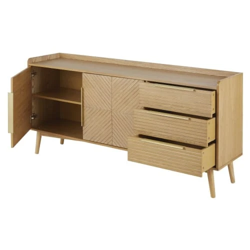Maisons Du Monde Buffet Vintage 2 Portes 3 Tiroirs 2 Maisons Du Monde Buffet Vintage 2 Portes 3 Tiroirs – Image 2