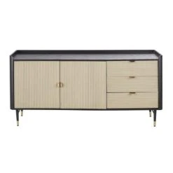 Maisons Du Monde Buffet Vintage 2 Portes 3 Tiroirs Structure Noire