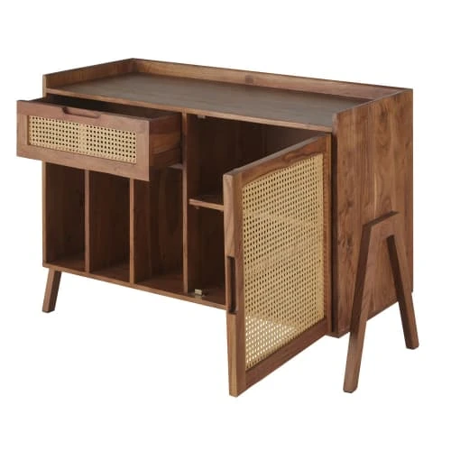 Maisons Du Monde Buffet Vinyle 1 Porte 1 Tiroir Cannage En Rotin 2 Maisons Du Monde Buffet Vinyle 1 Porte 1 Tiroir Cannage En Rotin – Image 2
