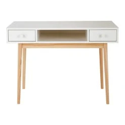 Maisons Du Monde Bureau 2 Tiroirs Blanc