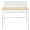 Maisons Du Monde Bureau 2 Tiroirs Blanc Et Beige