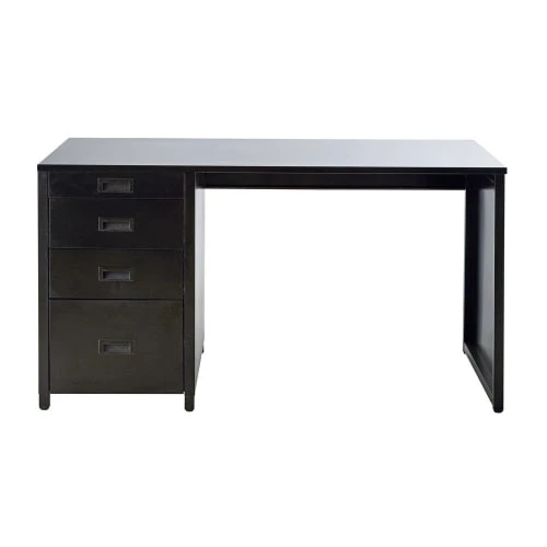 Maisons Du Monde Bureau Industriel 4 Tiroirs En Métal Noir 1 Maisons Du Monde Bureau Industriel 4 Tiroirs En Métal Noir