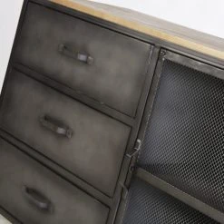 Maisons Du Monde Cabinet De Rangement 3 Tiroirs 1 Porte En Métal Et Sapin -Boutique Maisons du Monde cabinet de rangement 3 tiroirs 1 porte en metal et sapin 1000 16 12 192507 4