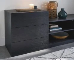 Maisons Du Monde Caisson Pour Buffet Modulable 2 étagères Noir 70x52 -Boutique Maisons du Monde caisson pour buffet modulable 2 etageres noir 70x52 1000 13 4 210252 5