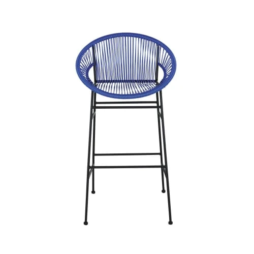 Maisons Du Monde Chaises De Bar De Jardin Professionnelles En Résine Bleue Klein (x2) 3 Maisons Du Monde Chaises De Bar De Jardin Professionnelles En Résine Bleue Klein (x2) – Image 3