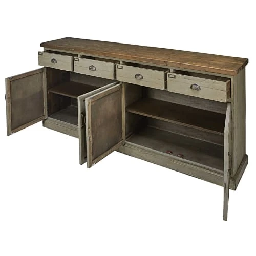 Maisons Du Monde Comptoir 4 Portes 4 Tiroirs En Sapin Recyclé Patiné 3 Maisons Du Monde Comptoir 4 Portes 4 Tiroirs En Sapin Recyclé Patiné – Image 3