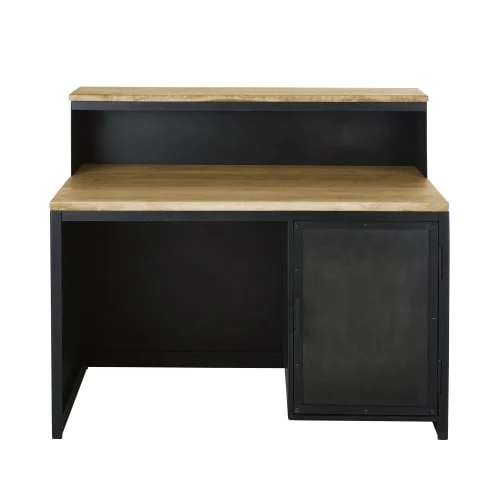 Maisons Du Monde Comptoir Professionnel En Métal Et Manguier Massif 2 Maisons Du Monde Comptoir Professionnel En Métal Et Manguier Massif – Image 2