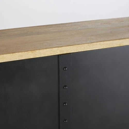 Maisons Du Monde Comptoir Professionnel En Métal Et Manguier Massif 4 Maisons Du Monde Comptoir Professionnel En Métal Et Manguier Massif – Image 4
