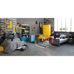 Maisons Du Monde Dressing à Roulettes 2 Portes En Métal Jaune -Boutique Maisons du Monde dressing a roulettes 2 portes en metal jaune 1000 5 8 135308 5