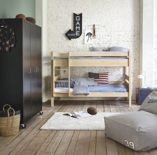 Maisons Du Monde Dressing à Roulettes 3 Portes En Métal Noir 5 Maisons Du Monde Dressing à Roulettes 3 Portes En Métal Noir – Image 5