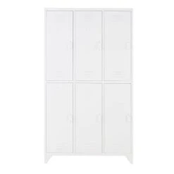 Boutique Maisons du Monde 12 Maisons Du Monde Dressing Vestiaire Industriel 6 Portes En Métal Blanc