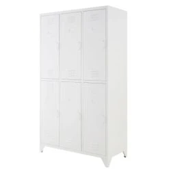 Boutique Maisons du Monde -Boutique Maisons du Monde dressing vestiaire industriel 6 portes en metal blanc 1000 12 0 193438 2