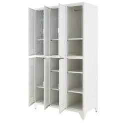 Maisons Du Monde Dressing Vestiaire Industriel 6 Portes En Métal Blanc -Boutique Maisons du Monde dressing vestiaire industriel 6 portes en metal blanc 1000 12 0 193438 3