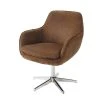 Maisons Du Monde Fauteuil De Bureau En Suédine Marron