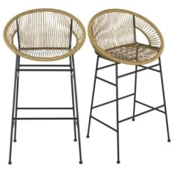 Maisons Du Monde Lot De 2 Chaises De Bar Professionnelles En Résine Beige Et Métal Noir -Boutique Maisons du Monde lot de 2 chaises de bar professionnelles en resine beige et metal noir copacabana business 1000 15 0 219145 5 1