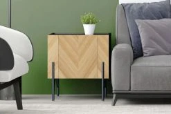 Alternative view of CONCEPT USINE Meuble D'appoint Vintage Bois Clair Avec Placard