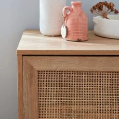 Alice's Garden Meuble De Rangement En Cannage 2 Niveaux 1 Porte 80x39x65.8cm -Boutique Maisons du Monde meuble de rangement en cannage 2 niveaux 1 porte 80x39x65 8cm 2