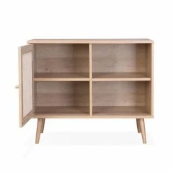 Alice's Garden Meuble De Rangement En Cannage 2 Niveaux 1 Porte 80x39x65.8cm -Boutique Maisons du Monde meuble de rangement en cannage 2 niveaux 1 porte 80x39x65 8cm 4