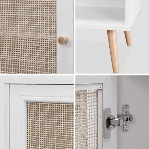 Alice's Garden Meuble De Rangement En Cannage Blanc 5 Alice's Garden Meuble De Rangement En Cannage Blanc – Image 5