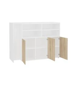 CALICOSY Meuble Multifonctions Buffet Et Table Bar - L124,1 Cm - Marron -Boutique Maisons du Monde meuble multifonctions buffet et table bar l124 1 cm marron 2