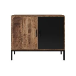 Rendez Vous Déco Petit Buffet 2 Portes En Bois De Manguier Et Métal