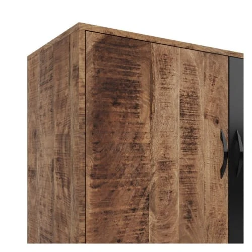 Rendez Vous Déco Petit Buffet 2 Portes En Bois De Manguier Et Métal 4 Rendez Vous Déco Petit Buffet 2 Portes En Bois De Manguier Et Métal – Image 4