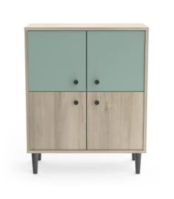 CALICOSY Petit Buffet 4 Portes L61cm - Bois / Vert 11 CALICOSY Petit Buffet 4 Portes L61cm - Bois / Vert -Boutique Maisons du Monde petit buffet 4 portes l61cm bois vert arty