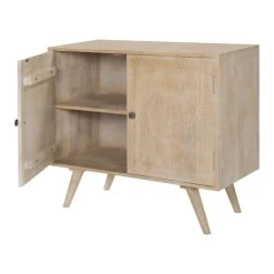 Rendez Vous Déco Petit Buffet En Bois Gravé 2 Portes -Boutique Maisons du Monde petit buffet en bois grave 2 portes 5