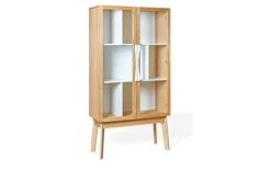 HELLIN Vitrine Scandinave Colorée En Bois 2 Portes Vitrées 2 Tablettes -Boutique Maisons du Monde vitrine scandinave coloree en bois 2 portes vitrees 2 tablettes 5